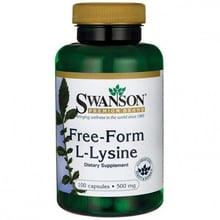 Swanson Free-Form L-Lysine 500 mg Л-Лізин 100 капсул: Тип лізин