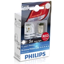 LED лампа Philips X-tremeVision P21W 12V LED 12898RX2 (2шт.): Головной свет Повороты, Габариты