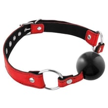 Кляп Fetish Tentation Premium Leather gag with silicone ball Red: Виробник Fetish Tentation