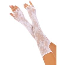 Рукавички Leg Avenue Lace Opera Length Fingerless Gloves White: Для кого Для женщин