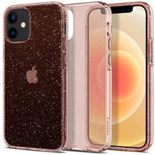 Аксесуар для iPhone Spigen Liquid Crystal Glitter Rose Quartz (ACS01742) for iPhone 12 mini: Колір рожевий