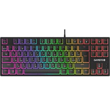 Клавиатура GamePro MK85B Blue Switch RGB USB Black: Подключение проводное