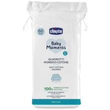 Серветки бавовняні Chicco Baby Moments 60 шт (10609.00): Виробник Chicco