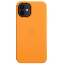 Аксесуар для iPhone Apple Leather Case with MagSafe California Poppy (MHK63) for iPhone 12 mini: Колір помаранчевий