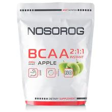 Амінокислота для спорту Nosorog BCAA 2:1:1 200 г /36 servings/ Apple: Тип BCAA