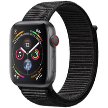 Apple Watch Series 4 44mm GPS+LTE Space Gray Aluminum Case with Black Sport Loop (MTUX2, MTVV2): Цвет серый (Space Gray)