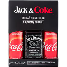 Віскі Jack Daniel's 0.7л + Coca-Cola ж / б, 2x0.33л (CCL1452252): Об'єм, л 0.7