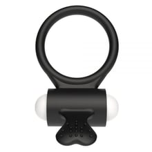 Ерекційне віброкільце LoveToy Power Clit Cockring, Black: Виробник LOVETOY