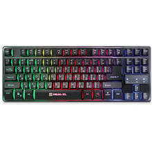 Клавиатура REAL-EL Gaming 8710 TKL Backlit черный: Подключение проводное