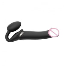 Безремневой страпон з вібрацією Strap-On-Me Vibrating Black L: Для кого для пари