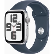 Apple Watch SE 2 2023 44mm GPS Silver Aluminum Case with Storm Blue Sport Band - S/M (MREC3): Цвет серебристый (Silver)