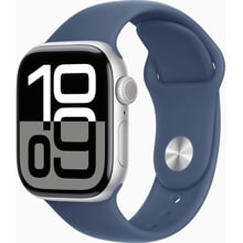 Apple Watch Series 10 42mm GPS Silver Aluminum Case with Denim Sport Band - S/M (MWWA3) UA: Размер 42mm