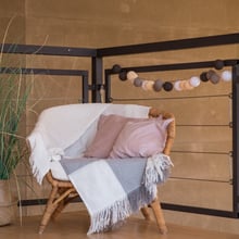 Гірлянда Cotton ball lights на 50 куль 7,5м, Taupe: Тип Бавовняні кульки