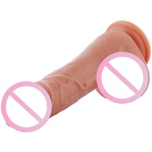 Ультрареалистичный фаллоимитатор для секс-машин Hismith 8.3″ 2-layers Silicone Flesh Dildo: Назначение Вагинальные