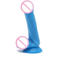 Toy Joy Get Real Happy Dicks Dildo 6 In w.Balls фалоімітатор з мошонкою і присоскою, 15х3,5 см, блакитний: Призначення Вагінальні