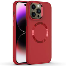 Чехол для iPhone TPU Case Bonbon Metal Style with MagSafe Red for iPhone 16 Pro: Цвет красный