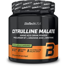 Амінокислота для спорту BioTechUSA Citrulline Malate Powder 300 g /90 servings/ Green Apple
