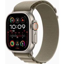 Apple Watch Ultra 2 GPS + Cellular 49mm Titanium Case with Olive Alpine Loop - Medium (MREY3) 