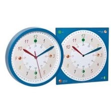 Годинники настінні дитячі з повчальним годинником TFA TICK & TACK синій d 308x44 мм (6030580691)