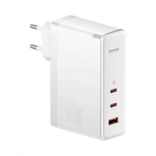 Зарядний пристрій Baseus Wall Charger GaN5 Pro 2xUSB-C+USB 140W з USB-C Cable White (CCGP100202): Особливості Быстрая зарядка, USB-C