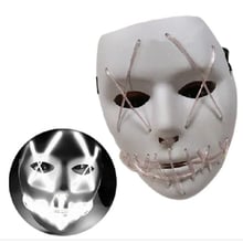 Неонова маска для вечірок з підсвічуванням UFT LED Mask 1 White: undefined undefined