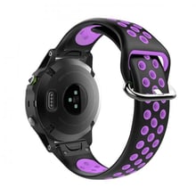 Garmin QuickFit 22 Nike-Style Silicone Band Black/Purple (QF22-NSSB-BKPU)
