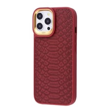 Kajsa Snake Pattern Burgundy для iPhone 15 Pro: Колір бордовый