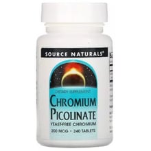 Source Naturals Chrome Pikolinate 200 mcg Хром Піколінат 240 таблеток: Тип Хром