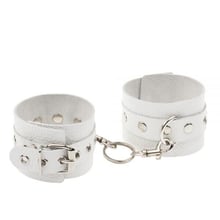 Наручники Leather Double Fix Leg Cuffs, White: Виробник sLash