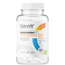 OstroVit Vitamin D3 2000 IU + K2 MK-7 + C + Zinc Витаминный комплекс 60 капсул