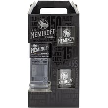 Горілка Nemiroff De Luxe 0.7 л + дві склянки, подарунковий бокс (NMF4820181427870): Об'єм, л 0.7