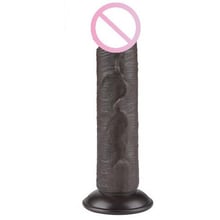 Фалоімітатор LoveToy Sliding-Skin Dual Layer Dong 8" Black: Призначення Вагинальные