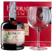 Ром El Dorado 12 Years Old, 0.7л + glass, gift box (BW47965): Об'єм, л 0.7