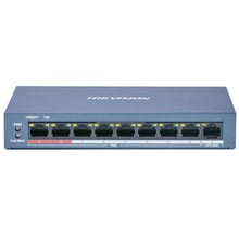 Мережевий комутатор Hikvision DS-3E0109P-E(C): Порти тільки Fast Ethernet (10/100)