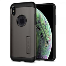 Аксесуар для iPhone Spigen Slim Armor Gunmetal (063CS25133) for iPhone Xs: Колір сірий