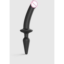 Анальна пробка з дилдо Strap-On-Me Switch Plug-In Semi-Realistic Dildo Black - S: Для кого Унисекс