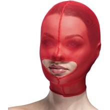 Маска сетка с открытым ртом Feral Feelings - Hood Mask Red