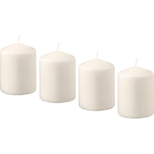 Блокова свічка без запаху ІКЕА Hemsjo 8 см Натуральний (70124262)