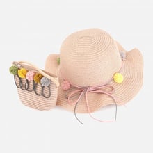 Шляпа детская Traum с сумкой розовая (2536-03)