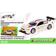 Машина метал 4314 АВТОПРОМ, 1:42 BMW M3 DTM, откр.двері, 14,5x6,5x7см: Виробник АВТОПРОМ