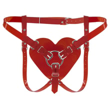 Трусики Серце для страпону Feral Feelings - Hearts Strap-on Belt Red: undefined undefined