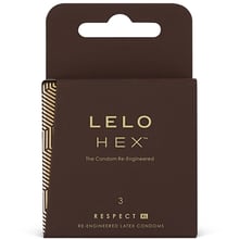 Презервативи LELO HEX Condoms Respect XL 3 Pack: Тип Увеличенного размера