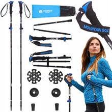 Треккинговая палка Mountain Goat Pro+ Black/Blue 43-130см (MG0007): Производитель Mountain Goat