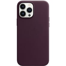 Аксесуар для iPhone Apple Leather Case with MagSafe Dark Cherry (MM1M3) for iPhone 13 Pro Max: Колір фіолетовий