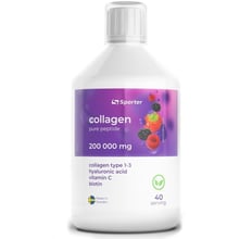 Амінокислота для спорту Sporter Collagen peptide 200000, 500 ml / 40 servings / Berry