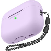 Чехол для наушников AhaStyle Silicone Case with strap Lavender (X003E43NBX) for Apple AirPods Pro 2: Тип Чехол