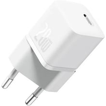 Зарядное устройство Baseus Wall Charger USB-C GaN 5S 20W White (P10162503213-00): Особенности Power Delivery (PD), Быстрая зарядка, USB-C