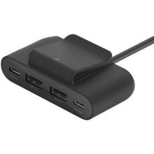 Адаптер Belkin Adapter USB-C to 2хUSB-C+2хUSB Black (BUZ001BT2MBKB7): Цвет черный