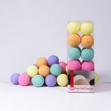 Гірлянда Cotton ball lights на 10 куль 2,7м, Ice Cream: Тип Бавовняні кульки