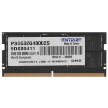 PATRIOT 32 GB SO-DIMM DDR5 4800 MHz (PSD532G48002S): Тип DDR5